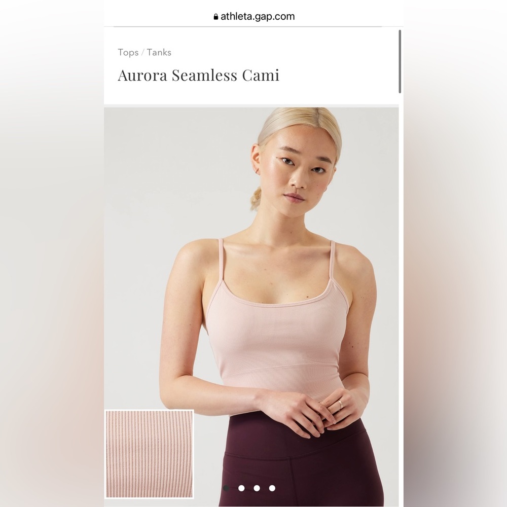 NWT Athleta Aurora Seamless Cami - Orchid Pink